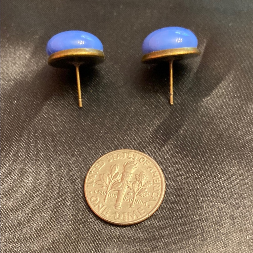 Blue Large Stud Earrings - Picture 3 of 3